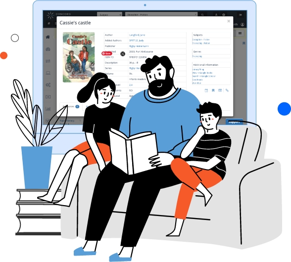 man reading book to his children graphics